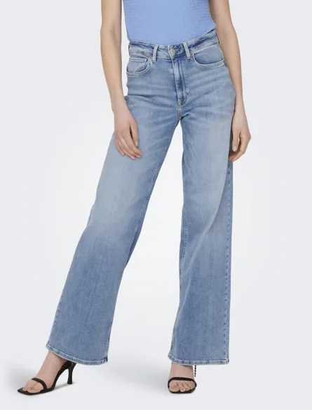 ONLMADISON Jeans mit hohem Bund und weitem Bein und Gesäßtaschen