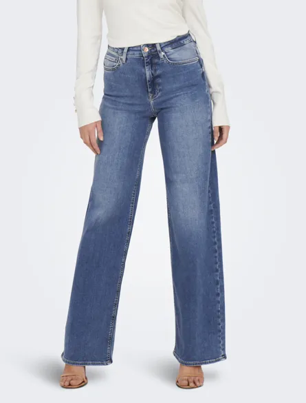 ONLMADISON Wide fit jeans med høj talje og baglommer
