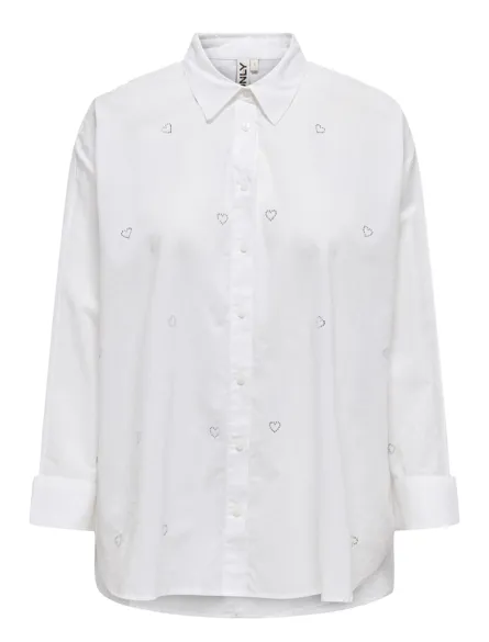 ONLNEW Knaplukning Box Fit skjorte med lange ærmer