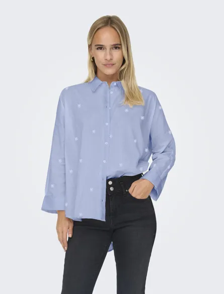 ONLNEW Knaplukning Box Fit skjorte med lange ærmer