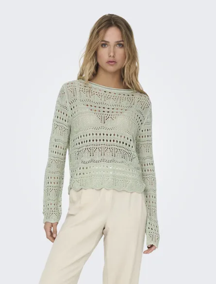 JDYSUN Gehäkelter Pullover