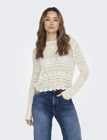 JDYSUN Gehäkelter Pullover