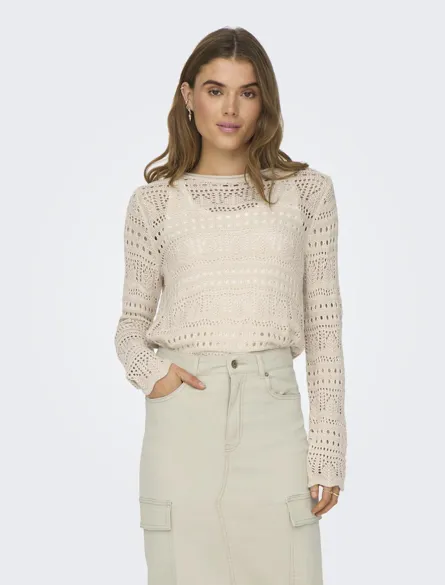 JDYSUN Gehäkelter Pullover