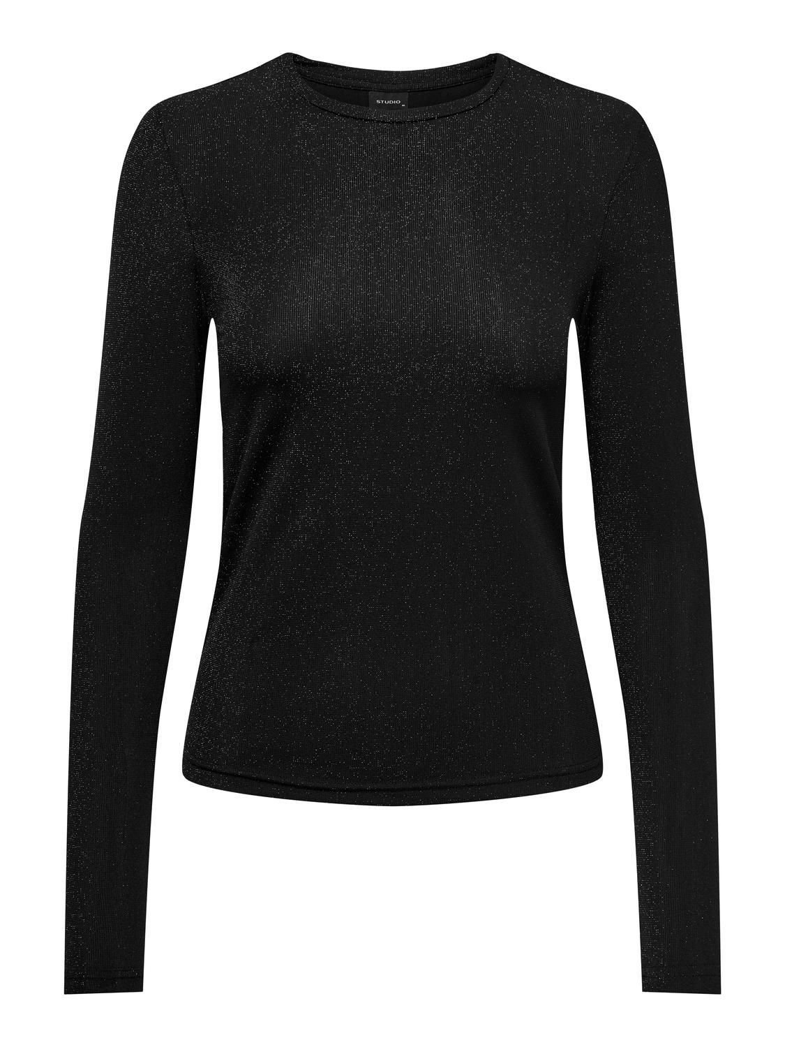 STUDONNA L/S LUREX TOP JRS