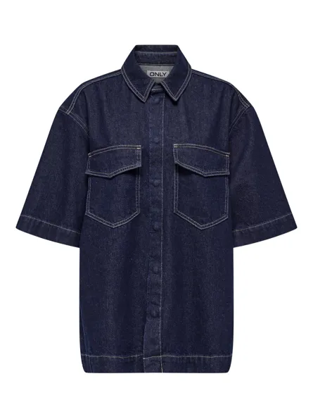 ONLSOPHIE Jeanshemd mit überschnittenen Schultern für den Alltag