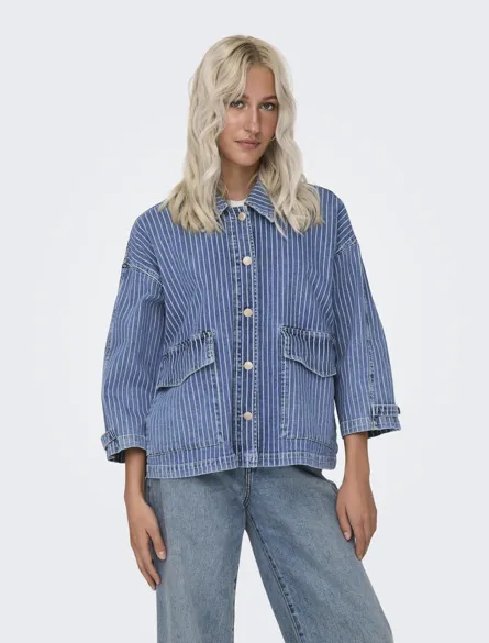 ONLKIRSI LS STRIPED DNM JACKET DOT