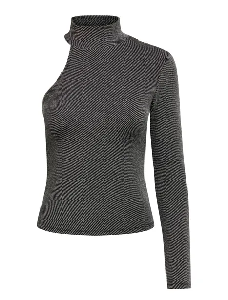 PGALLY L/S ONESHOULDER TOP JRS