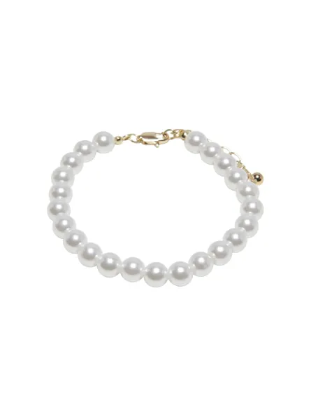 STUHILDE Met parels verfraaide armband met verstelbare haaksluiting voor elke dag