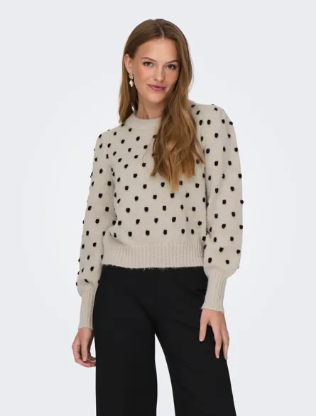 JDYSIGRID LIFE L/S ON PUFF PULL KNT NOOS