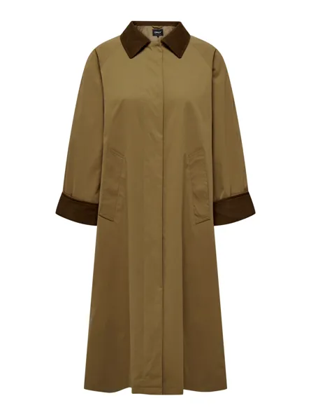 ONLORCHID CORDUROY MIX TRENCHCOAT OTW