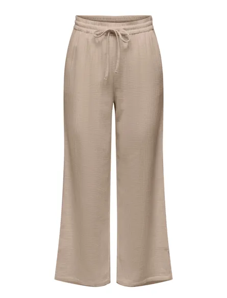 JDYTHEIS Hose mit weitem Bein und hohem Bund und Seitentaschen