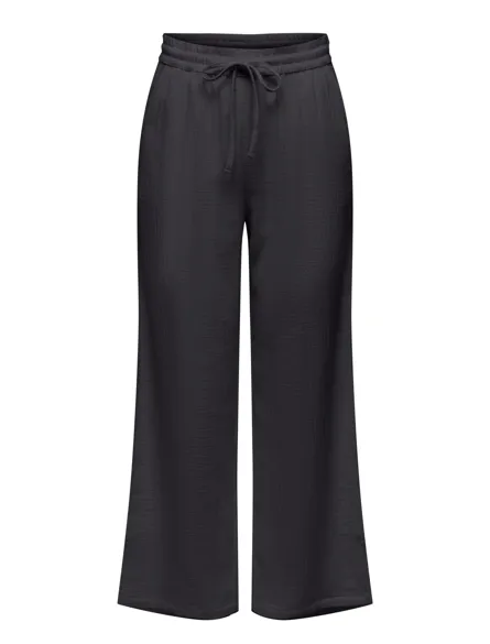 JDYTHEIS Hose mit weitem Bein und hohem Bund und Seitentaschen