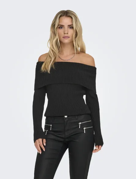 ONLKATIA LS OFF SHOULDER KNT NOOS