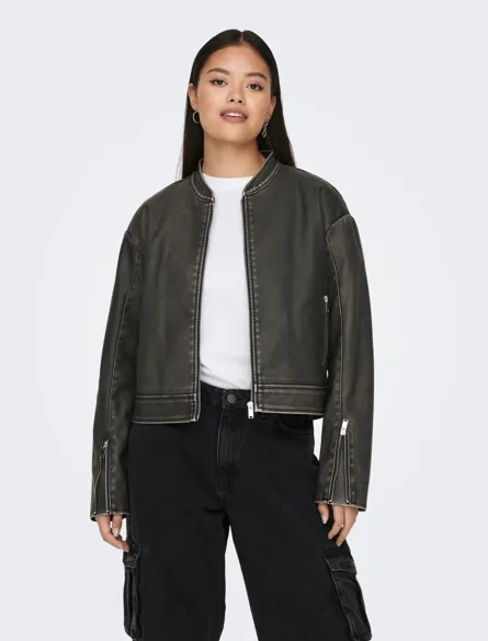 ONLMINDY FAUX LEATHER JACKET OTW