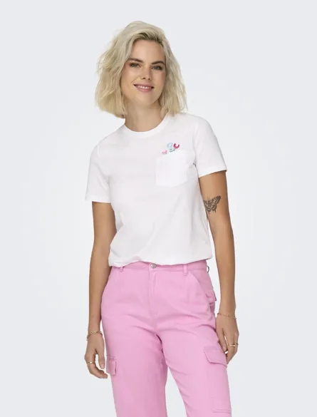 ONLPOLLY REG S/S POCKET TOP BOX JRS