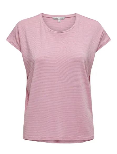 ONLCLAUDIA Basic Top mit V-Ausschnitt und Glitzer-Detail