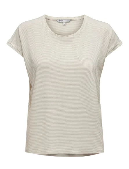 ONLCLAUDIA Basic Top mit V-Ausschnitt und Glitzer-Detail