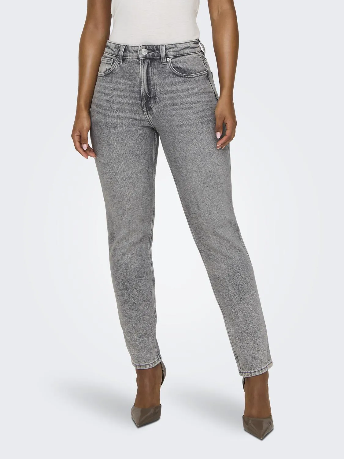 ONLY Onlemily Jeans voor dames, hoge taille, recht gesneden jeans, blauw (light blue denim), 30W / 34L ONLY Onlemily Jeans voor dames, hoge taille, recht gesneden jeans, blauw (light blue denim), 30W / 34L