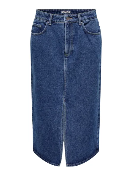 ONLBIANCA Midi denim rok met split aan de voorkant