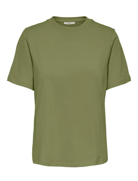 ONLMONJA Basic Regular Fit T-Shirt mit O-Ausschnitt
