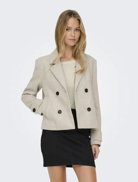 ONLFREJA Reverse Mantel mit kurzem Knopfverschluss