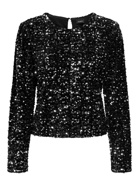 STUSIF SEQUIN L/S TOP JRS