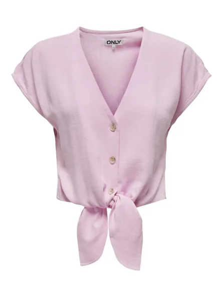 ONLSIESTA SS KNOT LIN BL SHIRT PNT NOOS