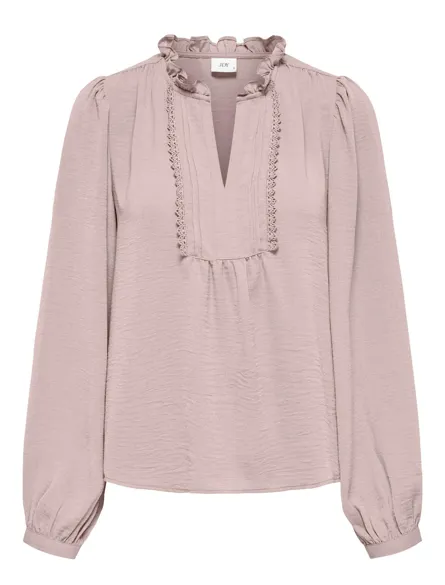 JDYRACHEL LIFE L/S PINTUCK TOP WVN NOOS