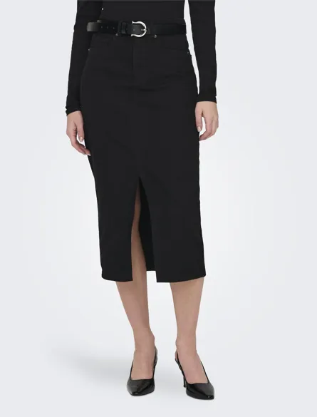 ONLSIRI Midi-rok met split aan de voorkant