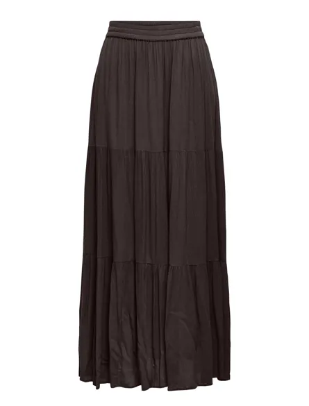 ONLMIKKA Basic-Rock mit Seitenschlitzen und Maxi-Länge