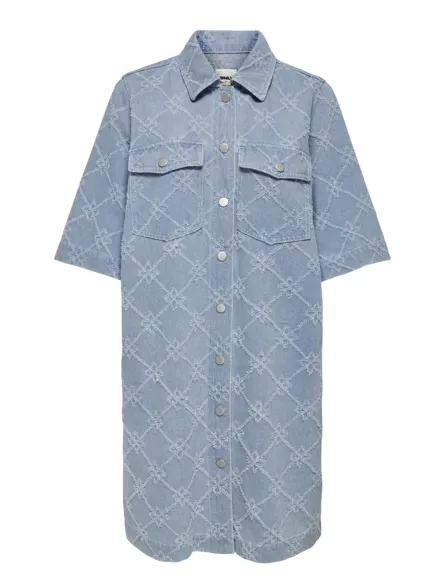 ONLBELLE Jeanskleid mit Hemdkragen und Knopfverschluss