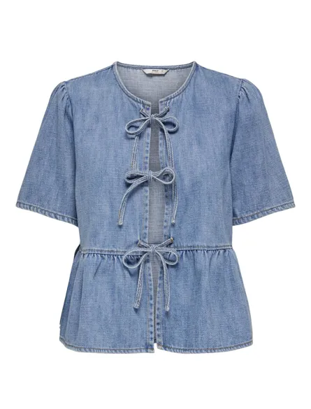 ONLNOELLE S/S TIE SHIRT DNM YOR