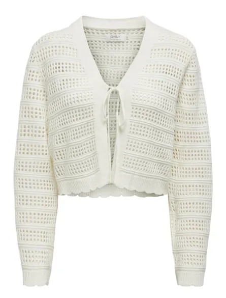 ONLLYKKE Strickjacke mit geripptem Saum und langen Ärmeln, Regular Fit