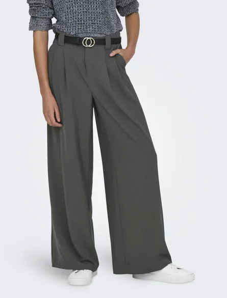 ONLSVEA Lange broek met wijde pijpen en riemlussen