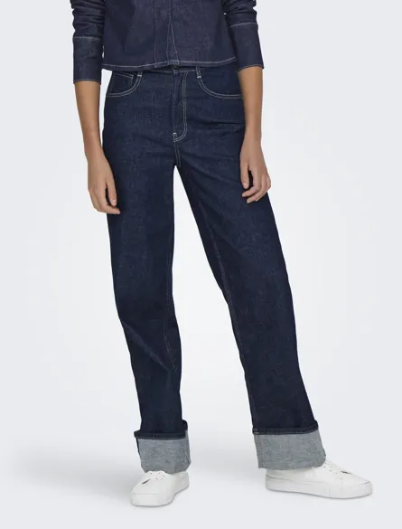 ONLMERCER HW WIDE FOLD UP RINSE DNM REA