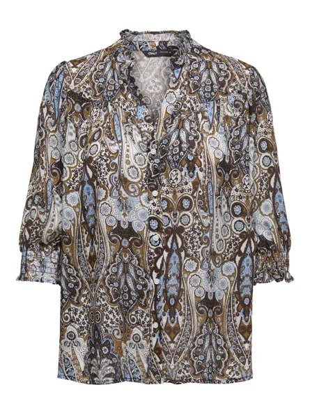 ONLRAYA Feminines Shirt mit Regular Fit und 3/4 Ärmeln