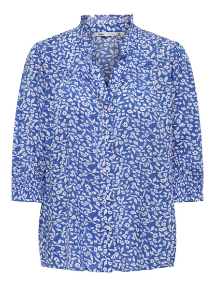 ONLRAYA Vrouwelijk overhemd met normale pasvorm en 3/4 mouwen