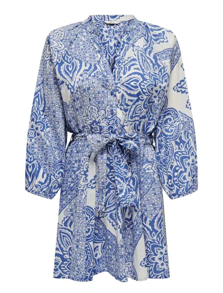 PGNIA 3/4 SHORT AOP DRESS WVN