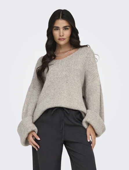 JDYDINEA L/S REVERSIBLE PULLOV. KNT NOOS