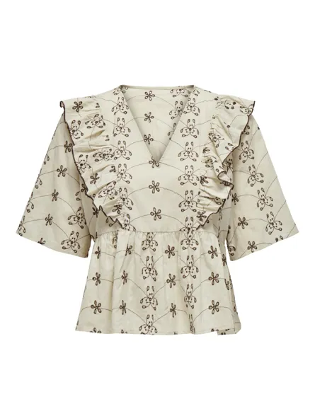 PGKATJA S/S FRILL DETAIL WVN