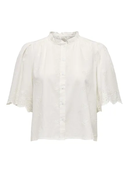 PGINA 2/4 EMB DETAIL SHIRT WVN