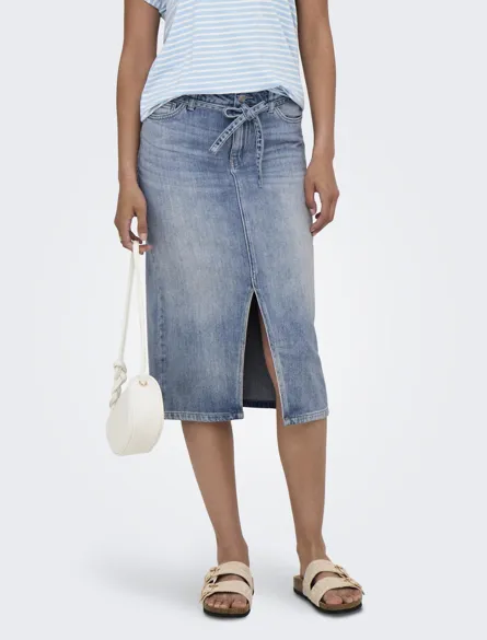 ONLCADY REG BELT DNM MIDI SKIRT BJ333