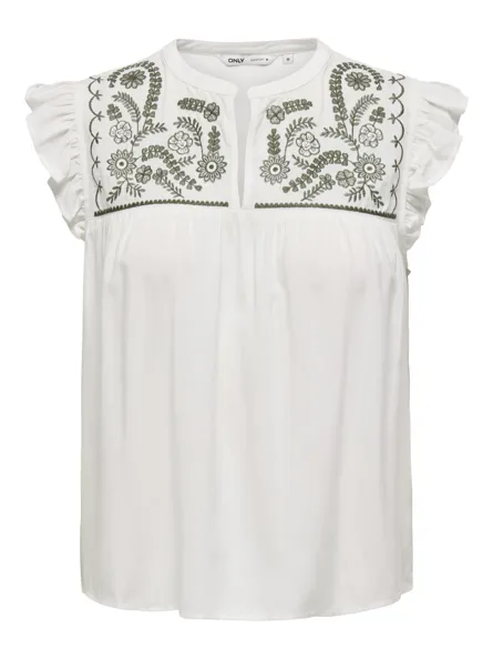 ONLVESTINE S/S TOP WVN NOOS