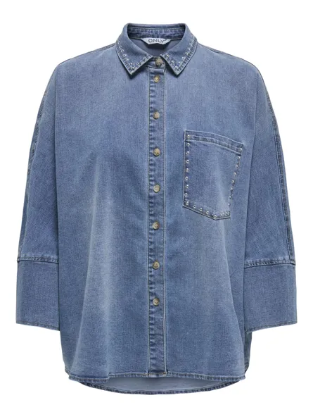 ONLGRACE 3/4 SL STUD DNM SHIRT GUA