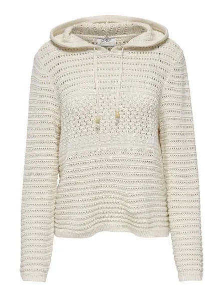 ONLVILDE L/S BEAD HOOD RP KNT
