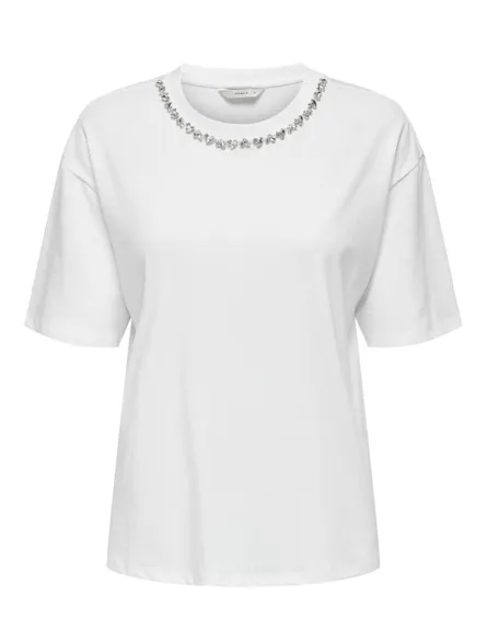 PGCATINA S/S RHINESTONE TOP JRS