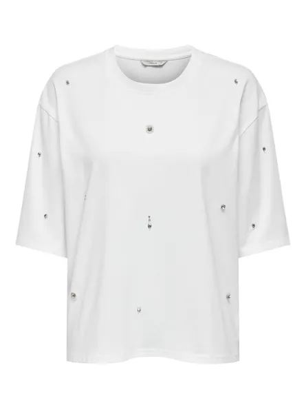 PGCATINA S/S RHINESTONE TOP JRS