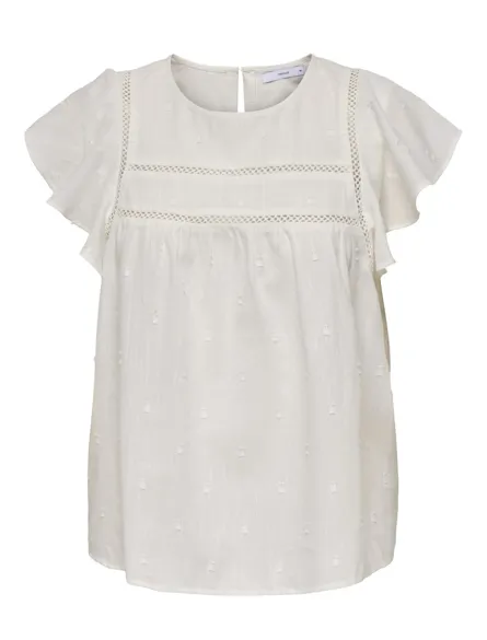 PGCAMRY Prachtige top met ronde hals en knoopsluiting