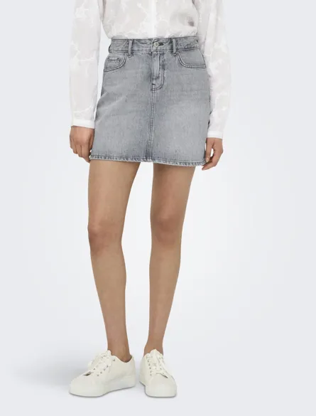 ONLSTELLA Denim rok met riemlussen en achterzakken
