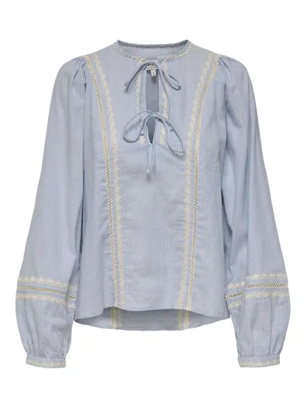 ONLMONICA ANE LS EMB TOP WVN